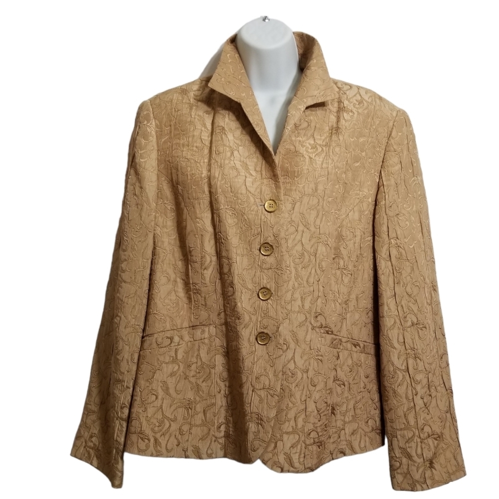Steilmann Vintage button up tan blazer in a size 16